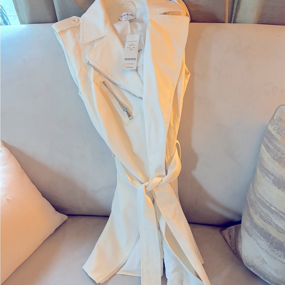 Extra small fit and flare Moto trench